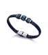 VICEROY STAINLESS STEEL AND LEATHER BRACELET