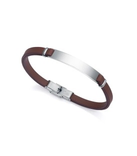 ECO BRACELET MADE OF RECYCLED STEEL AND VEGAN STRAP