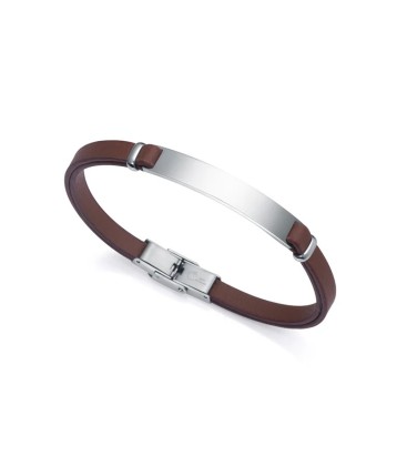 ECO BRACELET MADE OF RECYCLED STEEL AND VEGAN STRAP