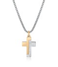 VICEROY BEAT PENDANT WITH BICOLOUR STAINLESS STEEL CROSS