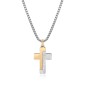 VICEROY BEAT PENDANT WITH BICOLOUR STAINLESS STEEL CROSS