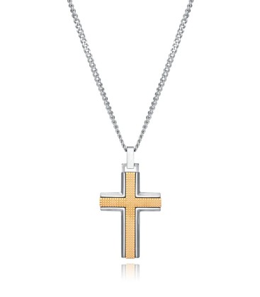 VICEROY MAGNUN STAINLESS STEEL PENDANT WITH CROSS