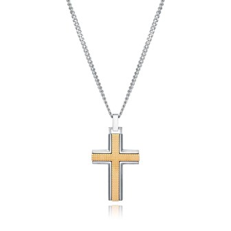 VICEROY MAGNUN STAINLESS STEEL PENDANT WITH CROSS