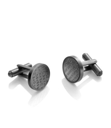 VICEROY AIR STAINLESS STEEL CUFFLINKS WITH ENGRAVED WORDS