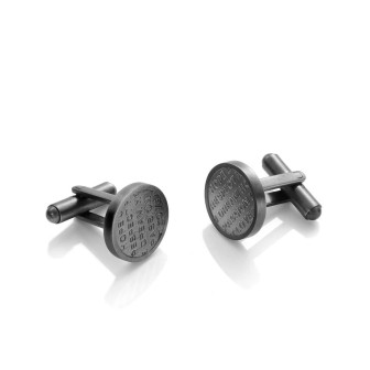 VICEROY AIR STAINLESS STEEL CUFFLINKS WITH ENGRAVED WORDS