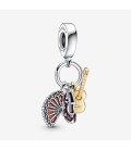 Spanish Guitar, Flamenco Shoe and Fan Pendant Charm