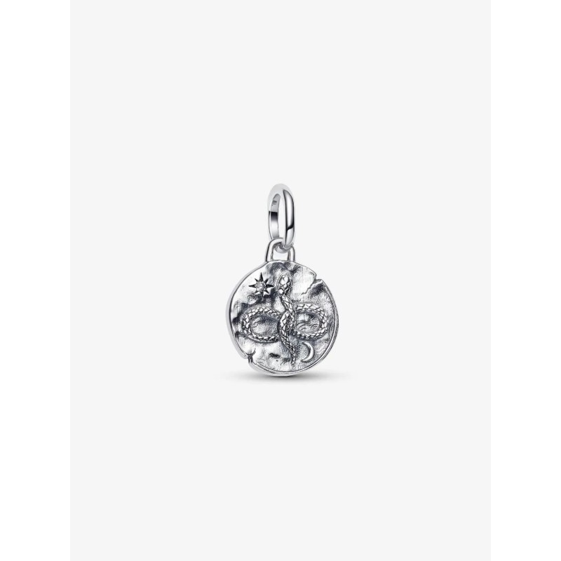 Infinite Snake Medallion Charm Sterling silver
