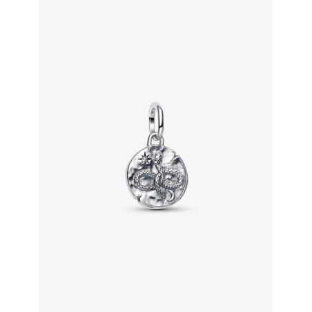 Charm Medallón Serpiente Infinita Plata de primera ley