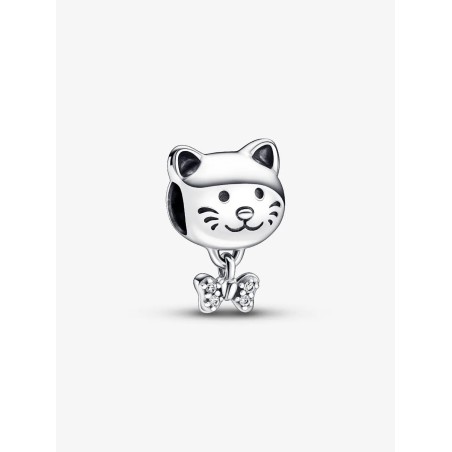 Cat and Bow Charm Sterling silver        792255C01