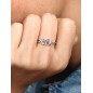Anillo Rosa de la Bella y la Bestia de Disney Plata de primera ley Anillo Rosa de la Bella y la Bestia de Disney Plata de primera ley