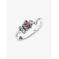 Anillo Rosa de la Bella y la Bestia de Disney Plata de primera ley Anillo Rosa de la Bella y la Bestia de Disney Plata de primera ley