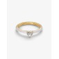 White Chakra Heart Ring 14k gold plating