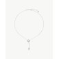 12mm White Pearl Necklace with Gold Moonlight