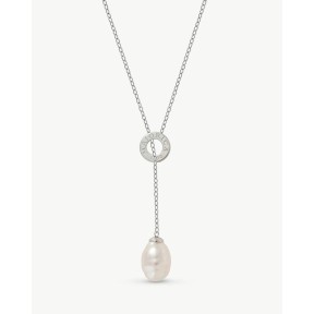 12mm White Pearl Necklace with Gold Moonlight    17342.01.2.N42.530.1