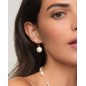 12mm Gold Hoop and Pearl Earrings Wild Pearls 12mm Gold Hoop and Pearl Earrings Wild Pearls