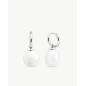 12mm Hoop and Pearl Earrings Wild Pearls