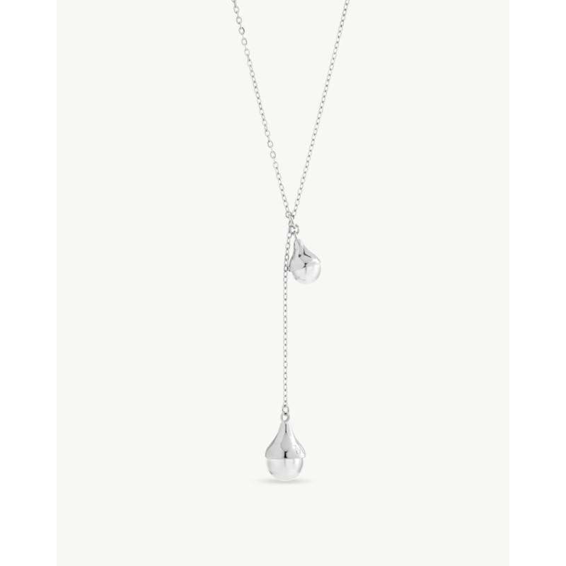 Adjustable Necklace with 8 and 10mm Drop Pearls