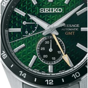 Presage Sharp Edged GMT Series Green