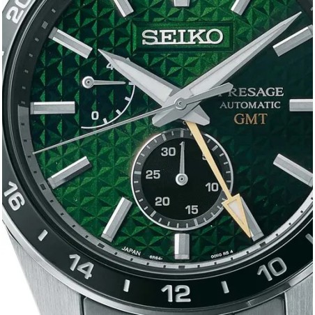Presage Sharp Edged GMT Series Green