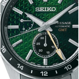 Presage Sharp Edged GMT Series Green. SPB219J1