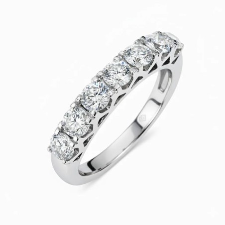 18 kts white gold ring with diamonds