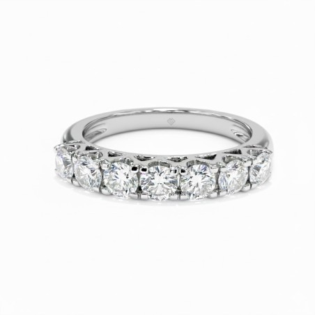 18 kts white gold ring with diamonds