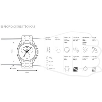 TISSOT COUTURIER QUARTZ CHRONOGRAPH