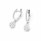 PENDIENTES DE DIAMANTES EN TALLA BRILLANTE ENGASTADO EN ORO BLANCO DE 18KTS