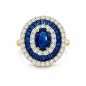 Anillo de Oro Amarillo de 18K con Zafiro Azul y Diamantes Blancos Naturales Anillo de Oro Amarillo de 18K con Zafiro Azul y Diamantes Blancos Naturales