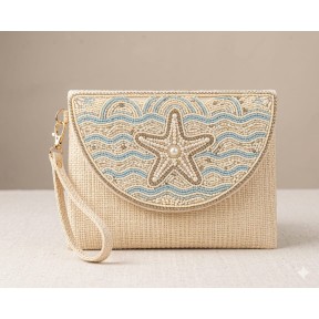 CARTERA RAFIA CON PEDRERIA