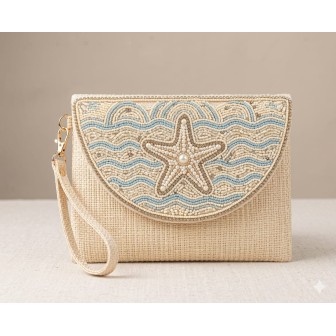 CARTERA RAFIA CON PEDRERIA