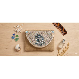 CARTERA RAFIA CON PEDRERIA