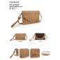 Handcrafted Clutch Bag in Braided Natural Fibre with Strap – Elegant Vintage Style