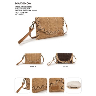 Handcrafted Natural Fibre Clutch Bag | Vintage Style