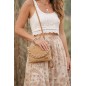 Beige Natural Fibre Clutch Bag with Strap – Boho Chic Style for Women Beige Natural Fibre Clutch Bag with Strap – Boho Chic Style for Women