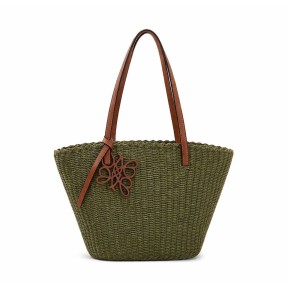 Bolso de Rafia Verde | Tote Verano Elegante Mujer