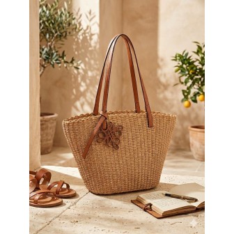 Bolso Tote de Rafia Natural Mujer | Bolso Verano Elegante y Tendencia