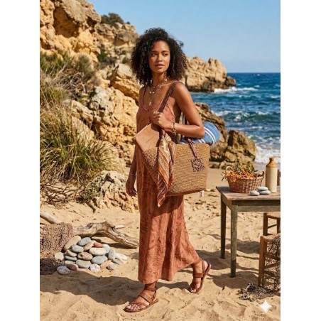 Bolso Tote de Rafia Natural – Estilo Verano Elegante y Atemporal