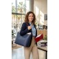 Bolso Tote Mujer Azul con Interior Rojo y Neceser – Diseño Elegante y Moderno Bolso Tote Mujer Azul con Interior Rojo y Neceser – Diseño Elegante y Moderno