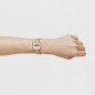 Reloj digital con brazalete de acero IPG dorado D-Logo New