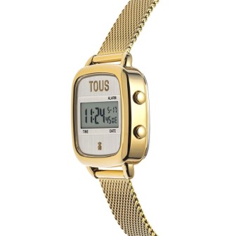 Reloj digital con brazalete de acero IPG dorado D-Logo New.   Ref. 3000129400