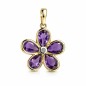 COLGANTE CON AMATISTA Y DIAMANTES BLANCOS