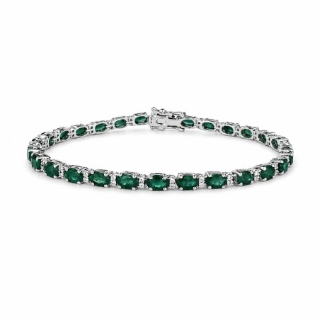 PULSERA DE  ESMERALDAS Y DIAMANTES