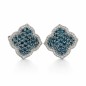 14 kts white gold earrings with blue and white diamonds 14 kts white gold earrings with blue and white diamonds