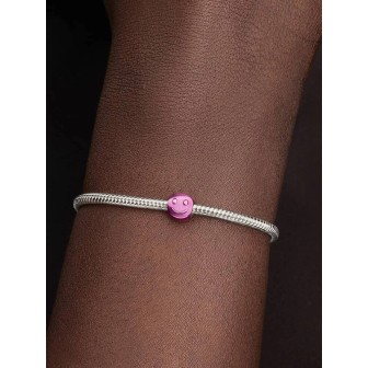 Pink Smiley Face Mini Charm,  794815C01