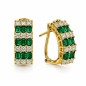 EMERALD AND DIAMOND EARRINGS EMERALD AND DIAMOND EARRINGS