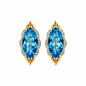PENDIENTES DE TOPACIO AZUL Y DIAMANTES