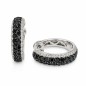 14 KTS WHITE GOLD EARRINGS WITH BLACK AND WHITE DIAMONDS