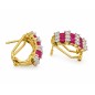 Ruby and diamonds earrings