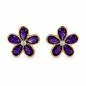 PENDIENTES DE AMATISTA Y DIAMANTES